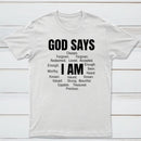 Christian Shirt Women God Says I Am Graphic T-Shirt