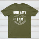 Christian Shirt Women God Says I Am Graphic T-Shirt