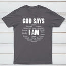 Christian Shirt Women God Says I Am Graphic T-Shirt