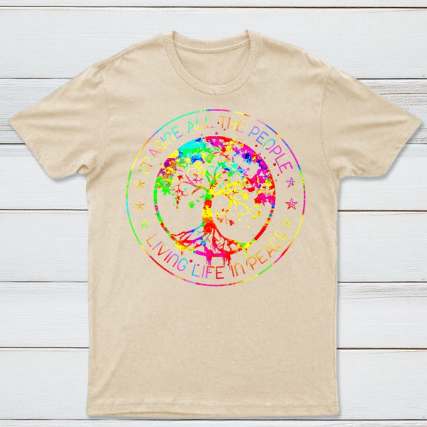 All The People Imagine Living Life in Peace T-Shirt
