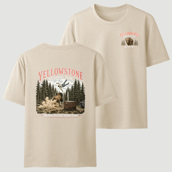 Do Not Pet The Fluffy Cows Yellowstone National Park Two Side T-Shirt