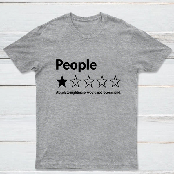 Funny 1-Star Review Graphic T-Shirt