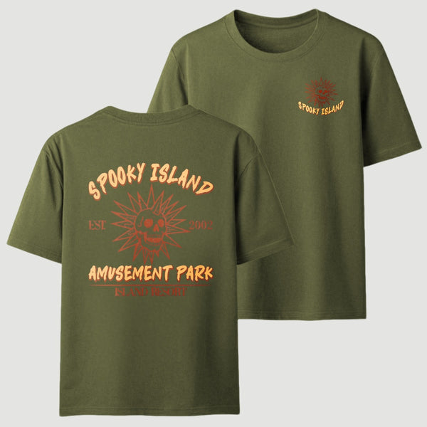 Spooky Island Retro Cartoon Halloween Movie T-Shirt