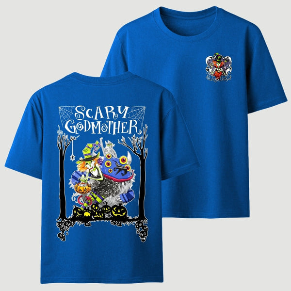 Scary Godmother Halloween Graphic T-Shirt