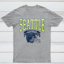 Vintage Football Hometown Team Print T-Shirt