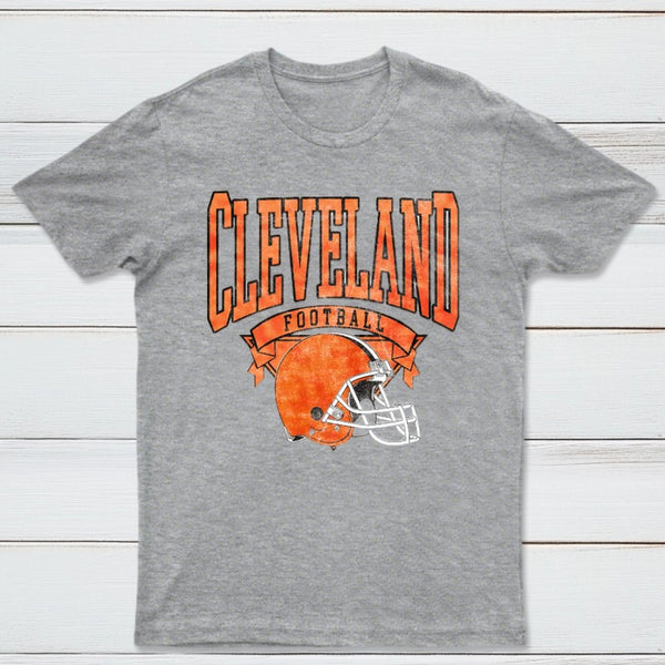 Vintage Football Hometown Team Print T-Shirt