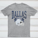 Vintage Football Hometown Team Print T-Shirt