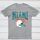 Vintage Football Hometown Team Print T-Shirt