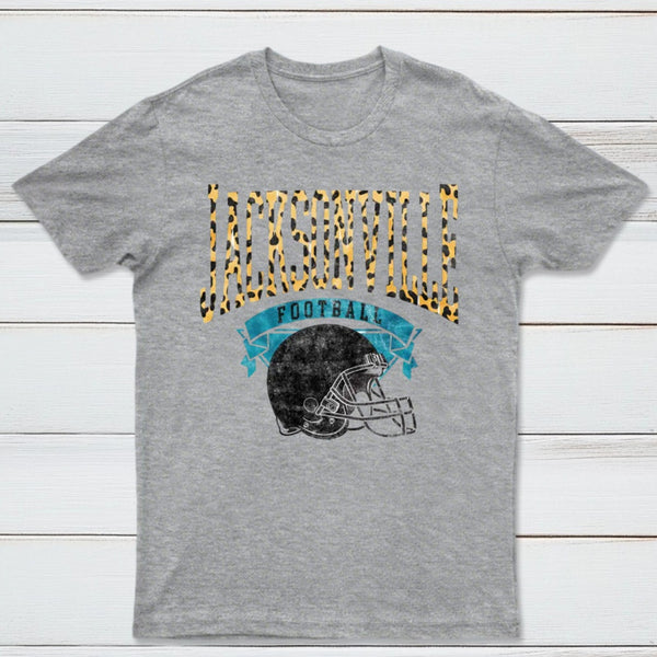 Vintage Football Hometown Team Print T-Shirt