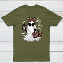 Boo-Jee Leopard Ghost Funny Fall Halloween T-Shirt