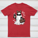 Boo-Jee Leopard Ghost Funny Fall Halloween T-Shirt