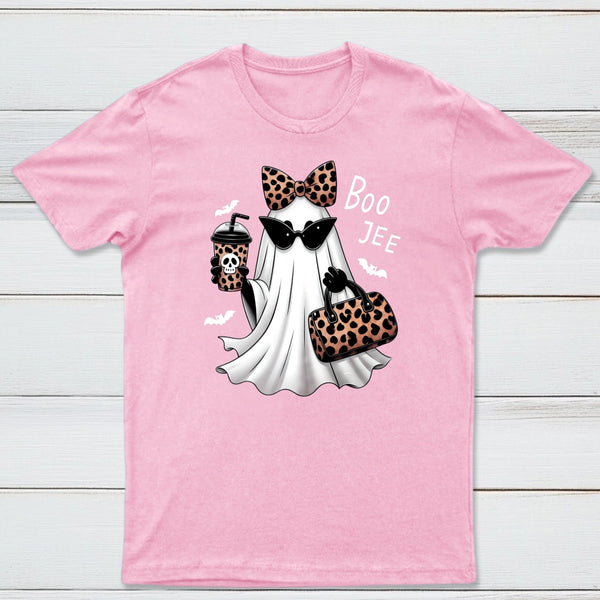 Boo-Jee Leopard Ghost Funny Fall Halloween T-Shirt