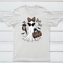 Boo-Jee Leopard Ghost Funny Fall Halloween T-Shirt