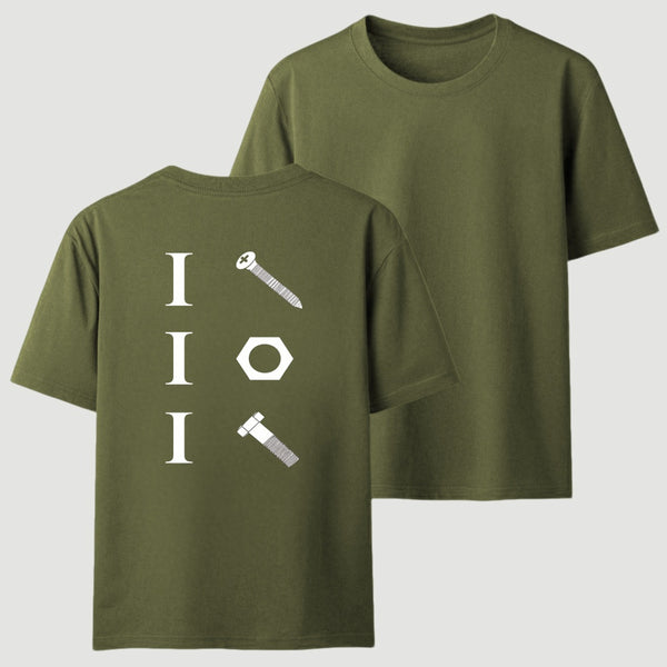 Funny Screw Nut Bolt Graphic Mechanic Dad Gift T-Shirt