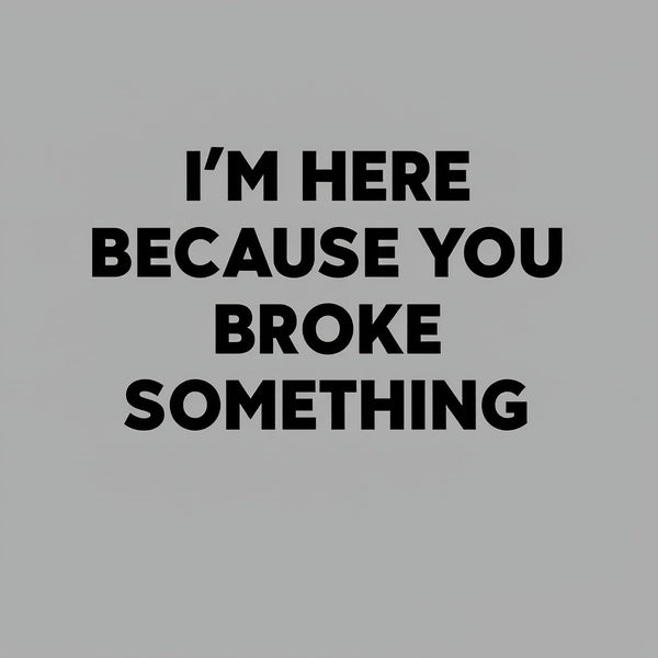 Funny Mechanic I'm Here Because You Broke Something T-Shirt