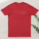 Shakespeare meets Schrodinger. White text on dark T-Shirt