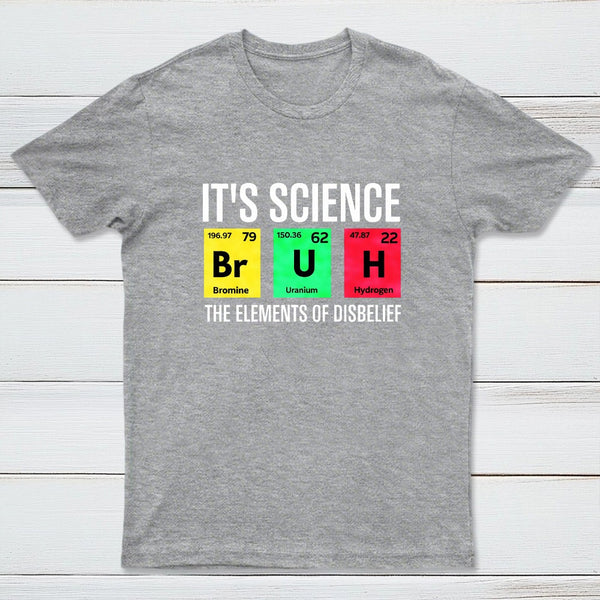 Funny Periodic Table Science Bruh Design T-Shirt