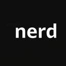 Nerd Typography White Text T-Shirt