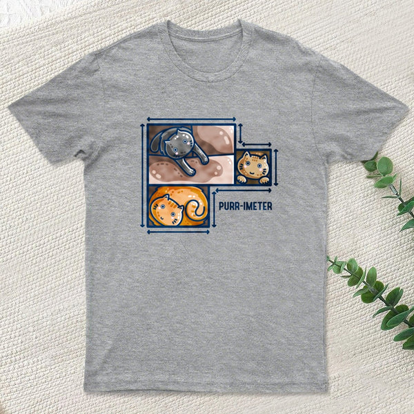 Purr-imeter Maths Cat Pun T-Shirt