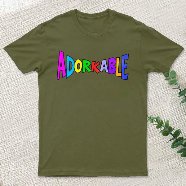 Colorfully Adorkable fun funny dork nerdish geek design T-Shirt