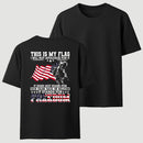 Soldier Silhouette USA Flag Patriotic T-Shirt