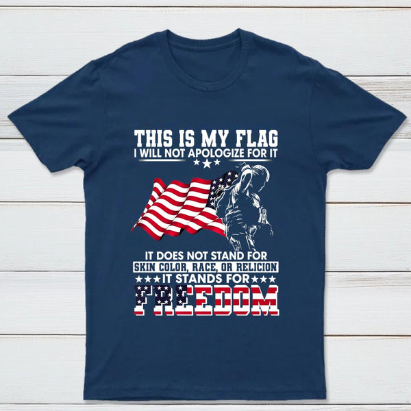 Soldier Silhouette USA Flag Patriotic T-Shirt