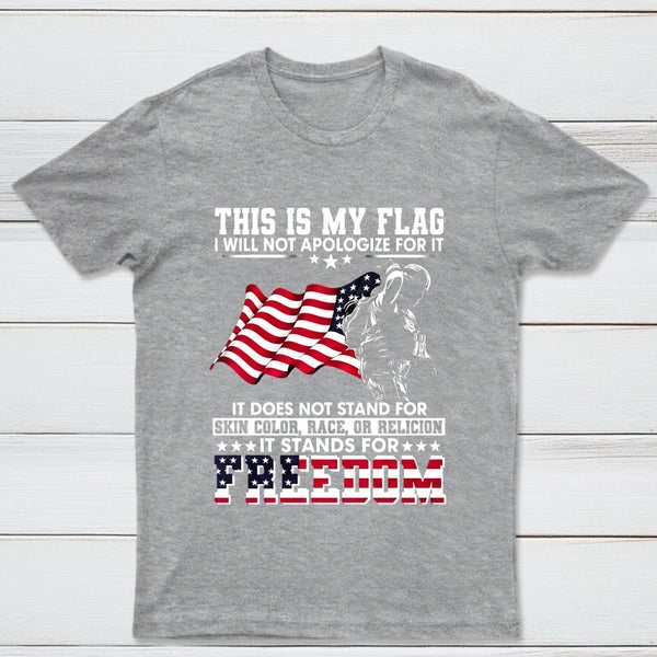 Soldier Silhouette USA Flag Patriotic T-Shirt