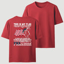 Soldier Silhouette USA Flag Patriotic T-Shirt