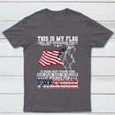 Soldier Silhouette USA Flag Patriotic T-Shirt