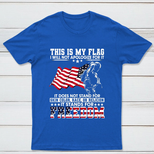 Soldier Silhouette USA Flag Patriotic T-Shirt