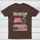 Soldier Silhouette USA Flag Patriotic T-Shirt