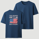 Two Genders One Flag Zero Apologies American Flag Design Unisex Classic T-shirt
