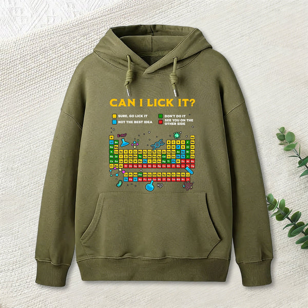 Can I Lick It Periodic Table Geek Hoodie