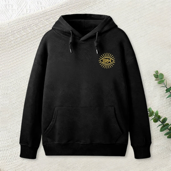 1984 Orwell Front and Back Printed Geek Hoodie