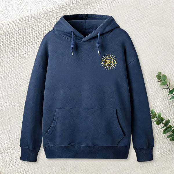 1984 Orwell Front and Back Printed Geek Hoodie