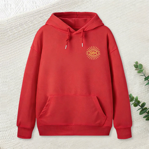 1984 Orwell Front and Back Printed Geek Hoodie