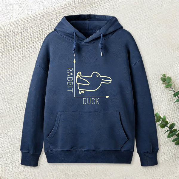 Rabbit or Duck Funny Geek Hoodie