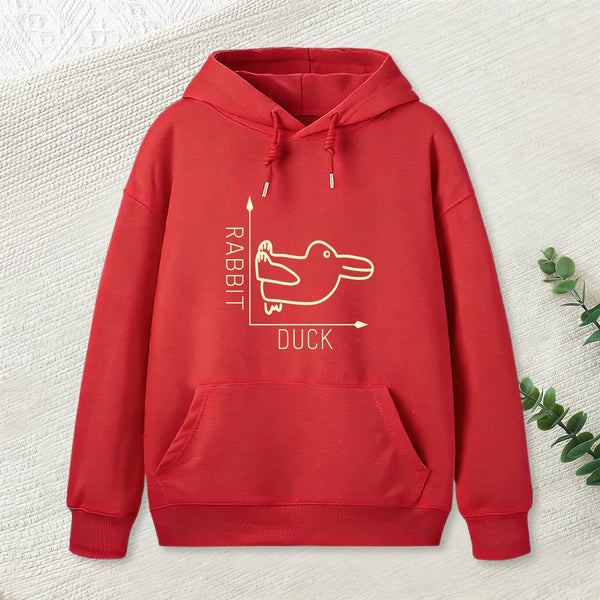 Rabbit or Duck Funny Geek Hoodie
