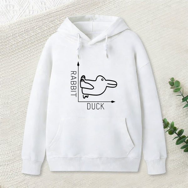 Rabbit or Duck Funny Geek Hoodie