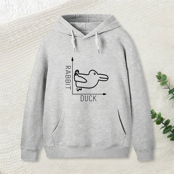 Rabbit or Duck Funny Geek Hoodie