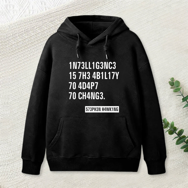 Intelligence - Stephen Hawking Science Nerd Hoodie