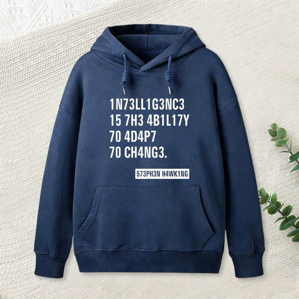 Intelligence - Stephen Hawking Science Nerd Hoodie