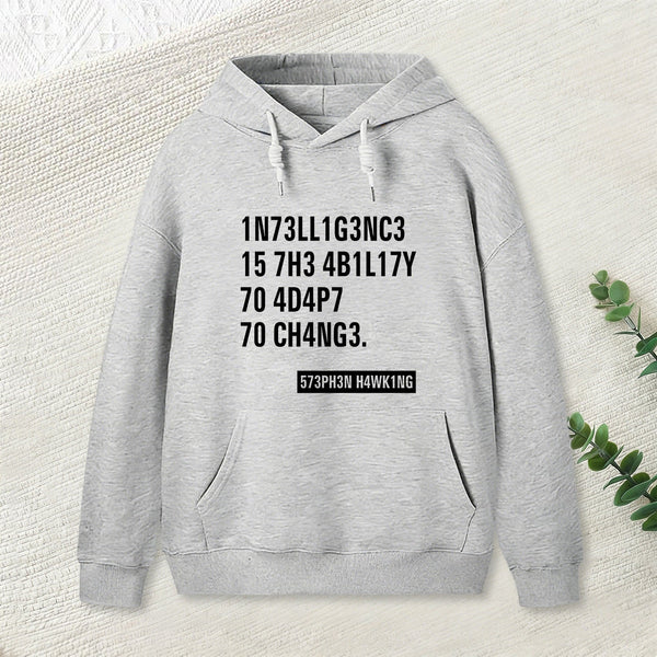 Intelligence - Stephen Hawking Science Nerd Hoodie
