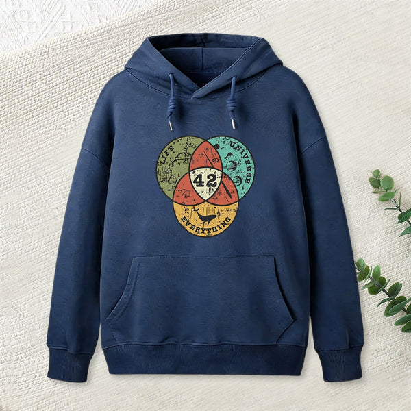 Life, the Universe & Everything Nerdy Graphic Hoodie