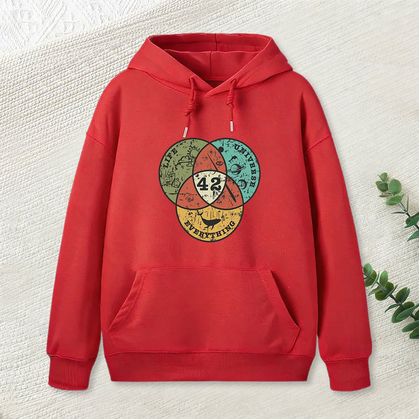 Life, the Universe & Everything Nerdy Graphic Hoodie