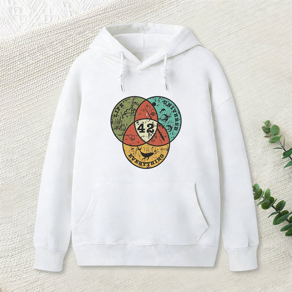 Life, the Universe & Everything Nerdy Graphic Hoodie