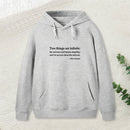 Einstein Quotes Two Things Are Infinite Nerd Hoodie