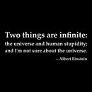 Einstein Quotes Two Things Are Infinite Nerd Hoodie