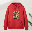 Rock Music Cat Vintage Geek Hoodie