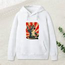 Rock Music Cat Vintage Geek Hoodie